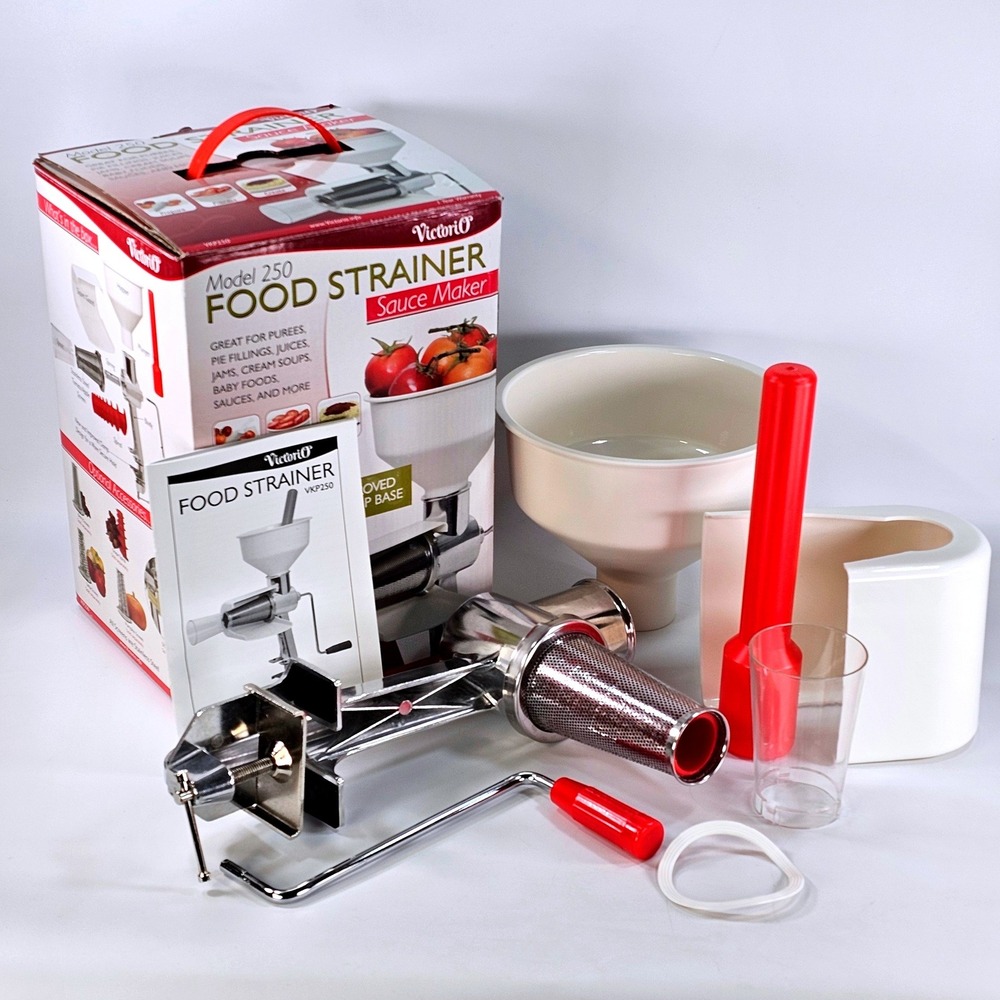 New Victorio Model 250 Food Strainer Sauce Maker Manual Tomato Press VKP250